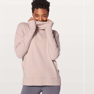 Lululemon Stress Less Pullover Porcelain Pink size 12